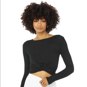 Alo Cover Long Sleeve Crop Top
